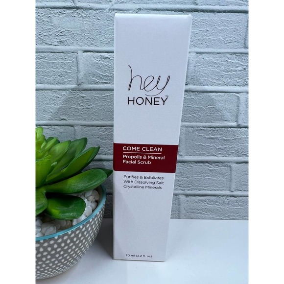 hey Honey Come Clean Propolis & Mineral Facial Scrub Exfoliator Clean Skincare - Picture 3 of 6